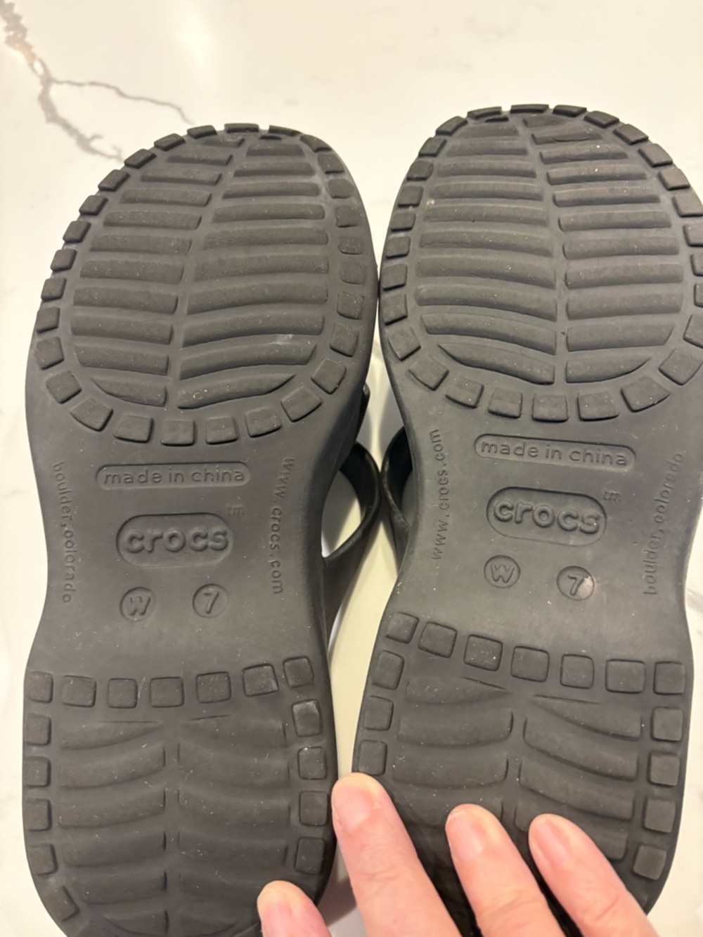 Crocs Black Strappy Sandals, 7 - Picture 6 of 6